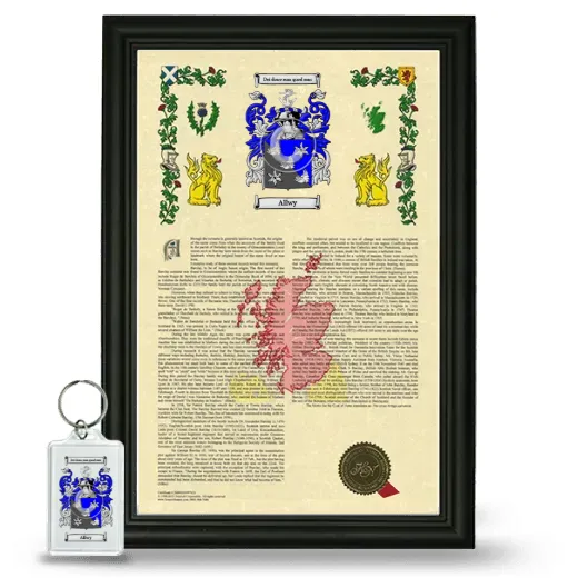 Allwy Framed Armorial History and Keychain - Black