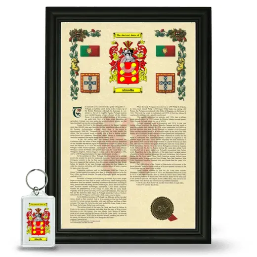Almedia Framed Armorial History and Keychain - Black