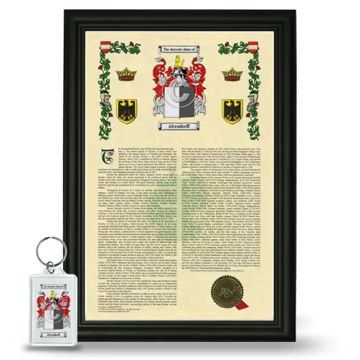 Altendorff Framed Armorial History and Keychain - Black