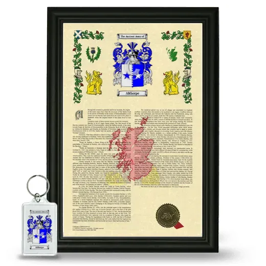 Althorpe Framed Armorial History and Keychain - Black