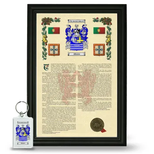 Alvarez Framed Armorial History and Keychain - Black