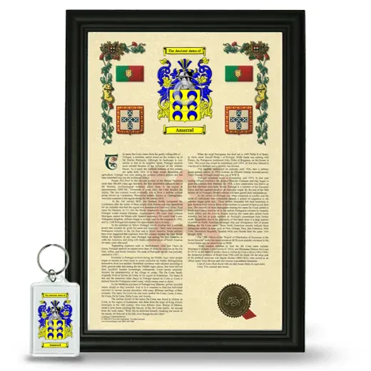 Amarral Framed Armorial History and Keychain - Black