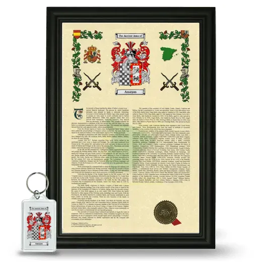 Amayas Framed Armorial History and Keychain - Black