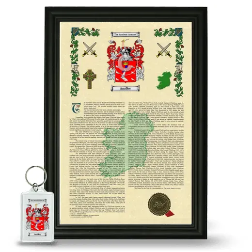 Analley Framed Armorial History and Keychain - Black