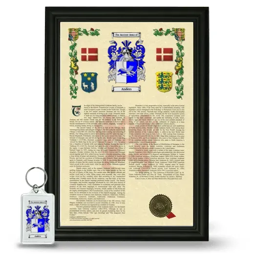 Anders Framed Armorial History and Keychain - Black