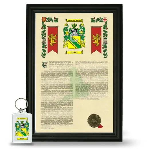 Ansbirk Framed Armorial History and Keychain - Black