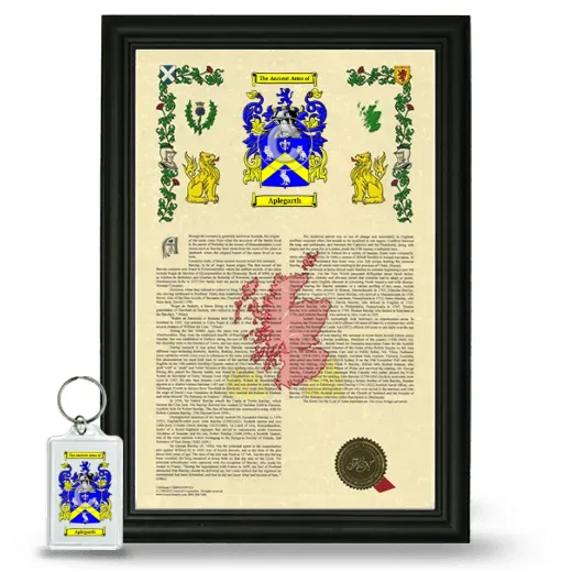 Aplegarth Framed Armorial History and Keychain - Black