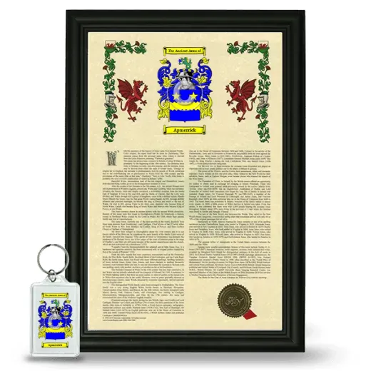 Apmerrick Framed Armorial History and Keychain - Black
