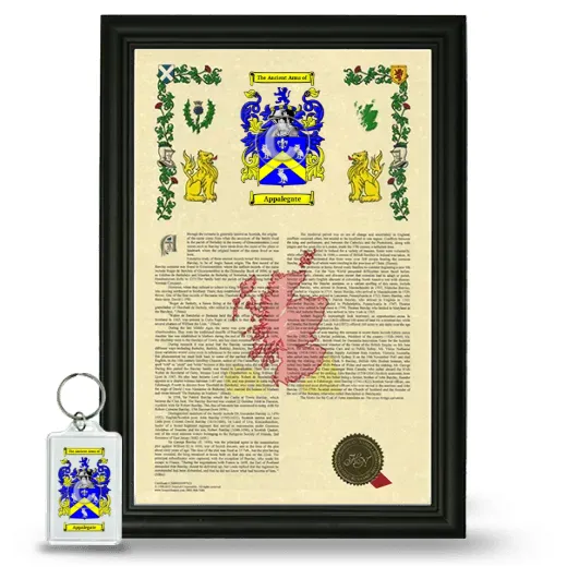 Appalegate Framed Armorial History and Keychain - Black
