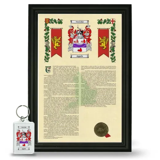 Appels Framed Armorial History and Keychain - Black
