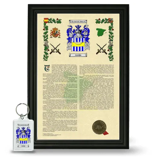 Araújo Framed Armorial History and Keychain - Black