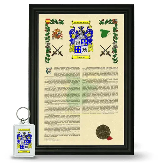 Arangon Framed Armorial History and Keychain - Black