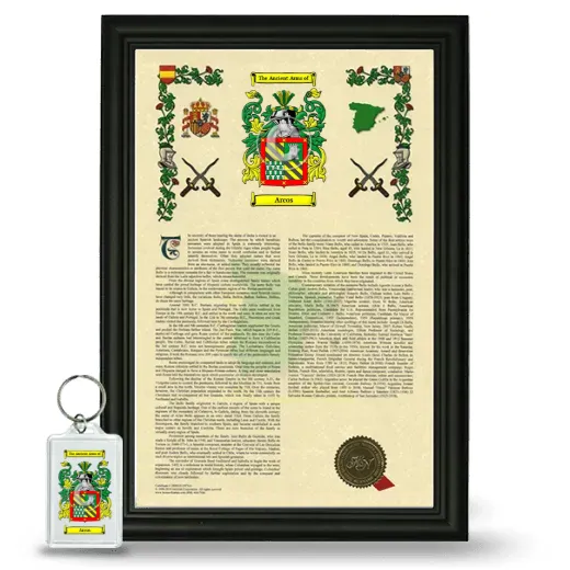 Arcos Framed Armorial History and Keychain - Black