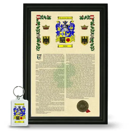 Arenz Framed Armorial History and Keychain - Black