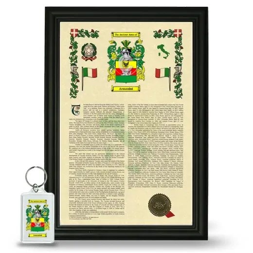 Armanini Framed Armorial History and Keychain - Black
