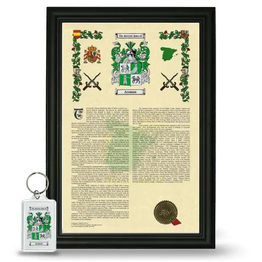 Arranza Framed Armorial History and Keychain - Black