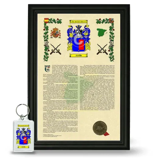 Arrelia Framed Armorial History and Keychain - Black