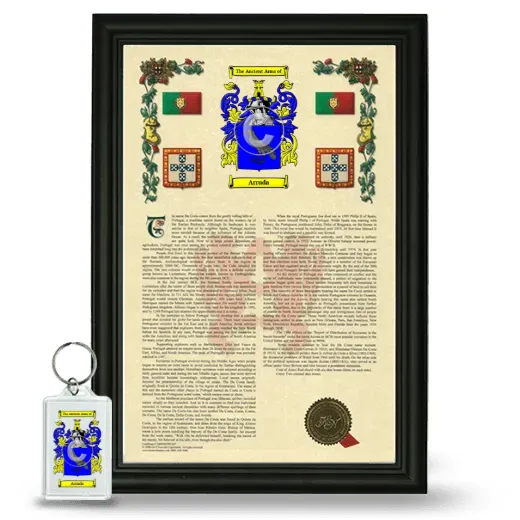 Arruda Framed Armorial History and Keychain - Black