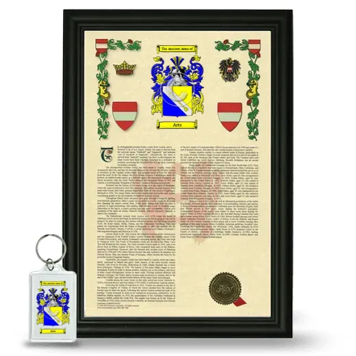 Arts Framed Armorial History and Keychain - Black