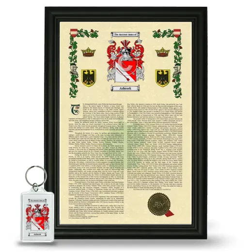Asbrock Framed Armorial History and Keychain - Black