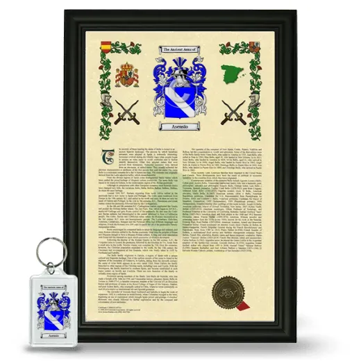 Asensio Framed Armorial History and Keychain - Black