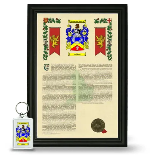 Ashkan Framed Armorial History and Keychain - Black