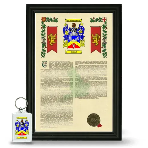 Askind Framed Armorial History and Keychain - Black