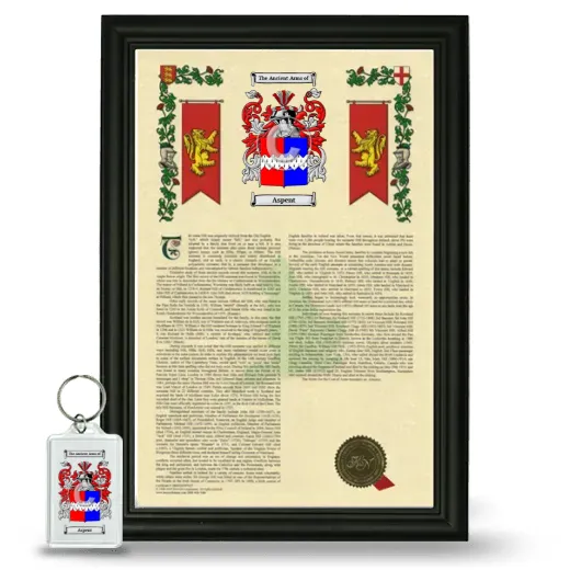 Aspent Framed Armorial History and Keychain - Black
