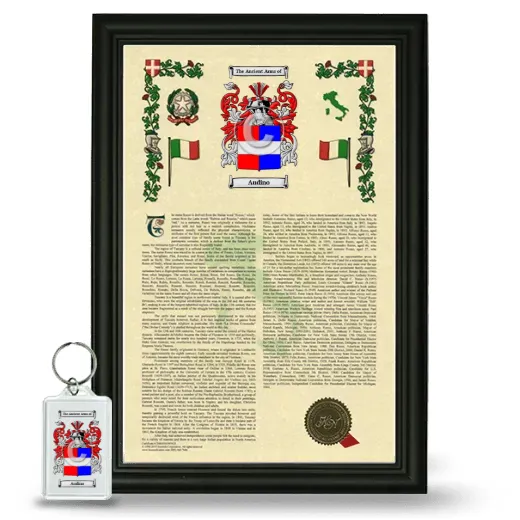 Audino Framed Armorial History and Keychain - Black