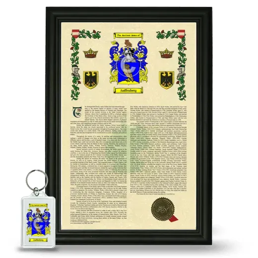 Auffenberg Framed Armorial History and Keychain - Black