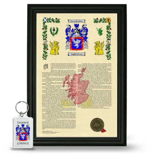 Aughterlonay Framed Armorial History and Keychain - Black
