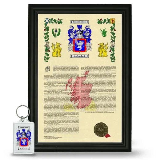 Aughterlonie Framed Armorial History and Keychain - Black