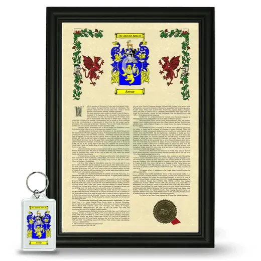 Avene Framed Armorial History and Keychain - Black