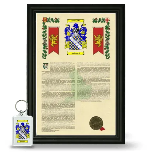Awkward Framed Armorial History and Keychain - Black