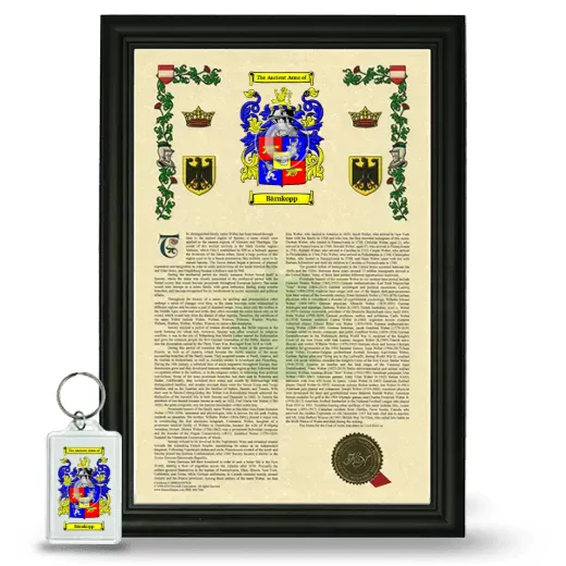 Bärnkopp Framed Armorial History and Keychain - Black