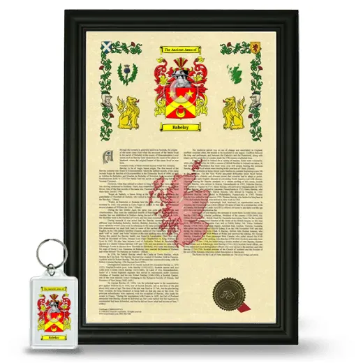 Babelay Framed Armorial History and Keychain - Black