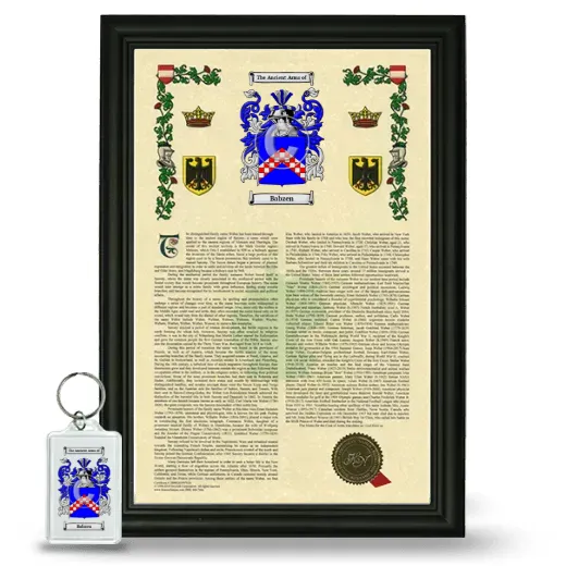 Babzen Framed Armorial History and Keychain - Black