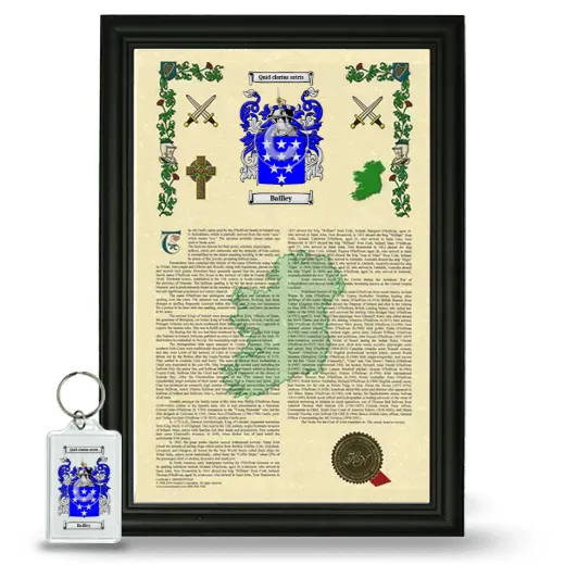 Bailley Framed Armorial History and Keychain - Black