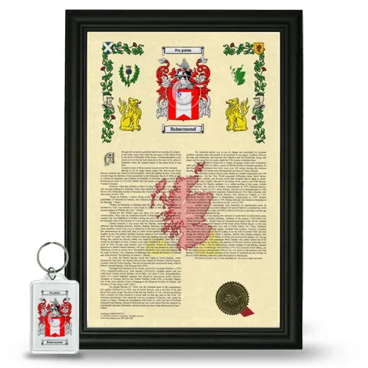 Bainermend Framed Armorial History and Keychain - Black