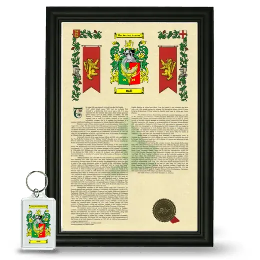 Balè Framed Armorial History and Keychain - Black