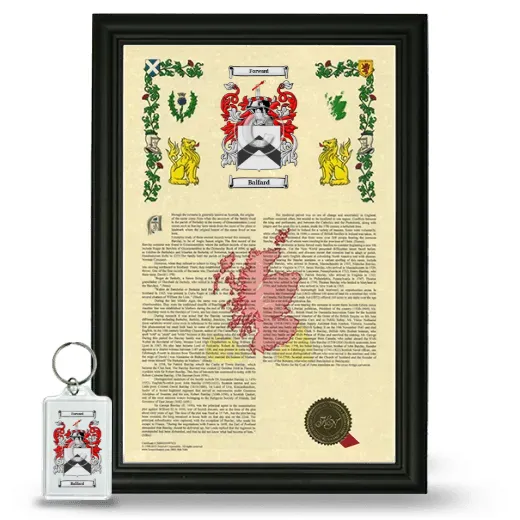 Balfard Framed Armorial History and Keychain - Black