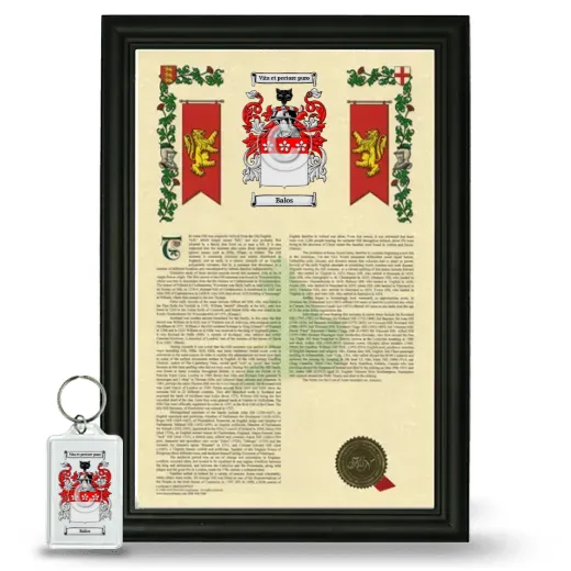Balos Framed Armorial History and Keychain - Black