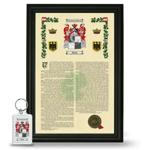 Bamm Framed Armorial History and Keychain - Black