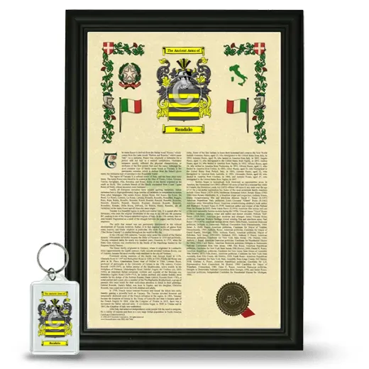 Bandalo Framed Armorial History and Keychain - Black