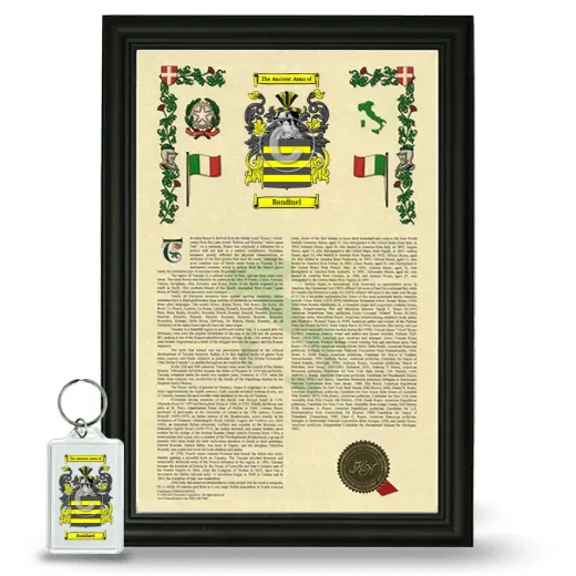 Bandinel Framed Armorial History and Keychain - Black