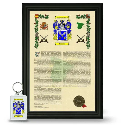 Banuelo Framed Armorial History and Keychain - Black