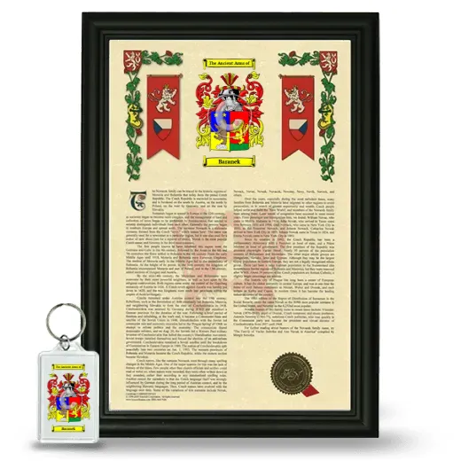 Baranek Framed Armorial History and Keychain - Black