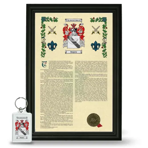Bargery Framed Armorial History and Keychain - Black