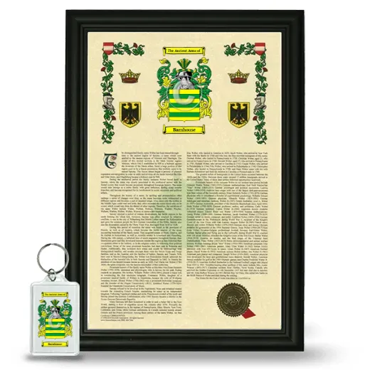 Barnhouse Framed Armorial History and Keychain - Black