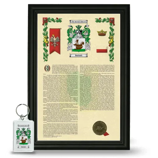 Bartosh Framed Armorial History and Keychain - Black